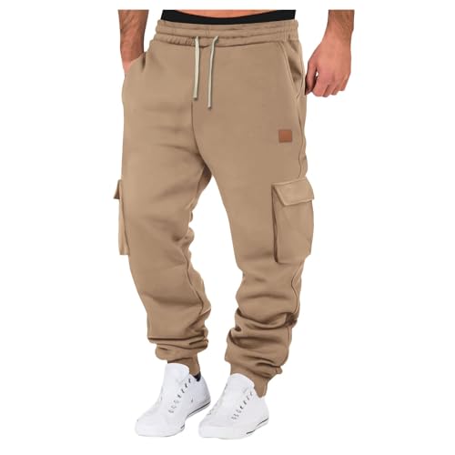 Cargo Sweatpants for Teen Boys 16-18 Mens Heavyweight Cargo Fleece Sweatpants Relaxed Fit Joggers with Pockets Sweat Pants