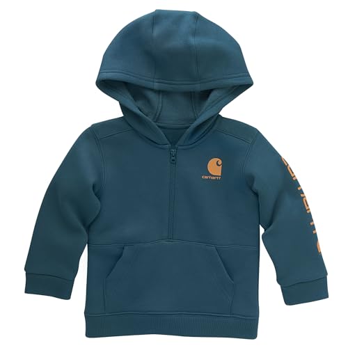 Carhartt Boys' Long-Sleeve Half-Zip Hooded Sweatshirt