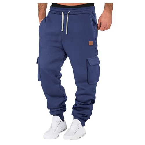 Cargo Sweatpants for Teen Boys 16-18 Mens Heavyweight Cargo Fleece Sweatpants Relaxed Fit Joggers with Pockets Sweat Pants