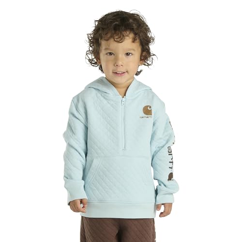 Carhartt Boys' Long-Sleeve Half-Zip Hooded Sweatshirt