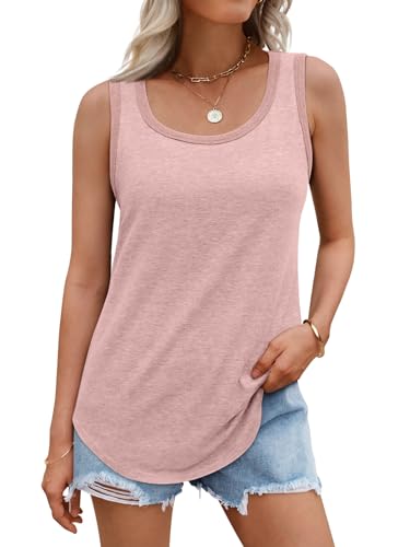 AUTOMET Womens Loose Fit Casual Flowy Tank Tops Square Neck Trendy Sleeveless Summer Tops Clothes Outfits 2025