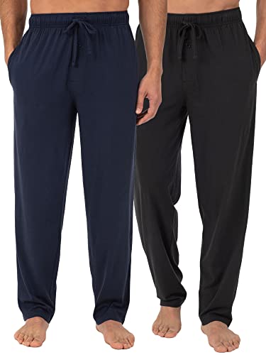 Fruit of the Loom Men's Extended Sizes Jersey Knit Sleep Pajama Lounge Pant (1 & 2 Packs)