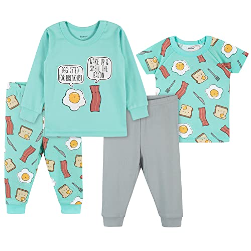 Gerber Baby Boys' Toddler Snug Fit 4-Piece Pajama Set