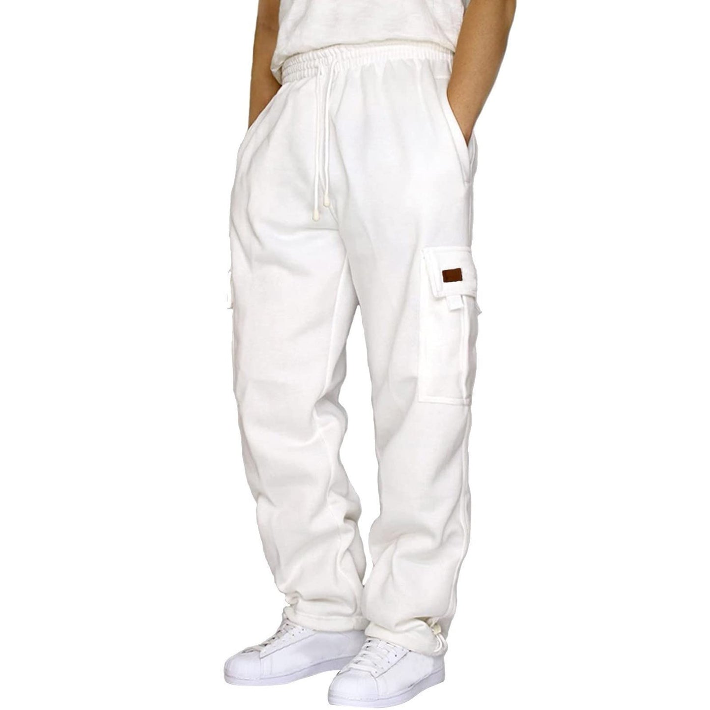 Cargo Sweatpants for Teen Boys 16-18 Mens Heavyweight Cargo Fleece Sweatpants Relaxed Fit Joggers with Pockets Sweat Pants