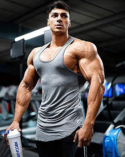 COOFANDY Men's 3 Pack Quick Dry Workout Tank Top Gym Muscle Tee Fitness Bodybuilding Sleeveless T Shirt