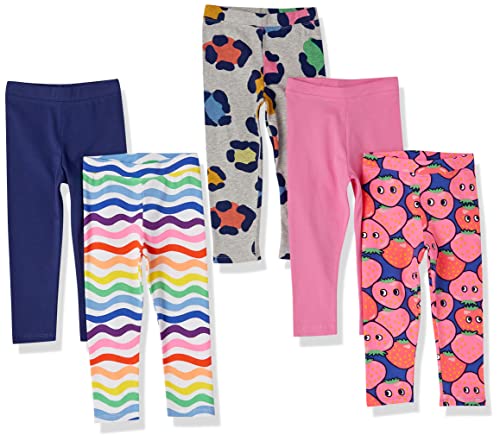 Amazon Essentials Girls and Toddlers' Leggings, Multipacks