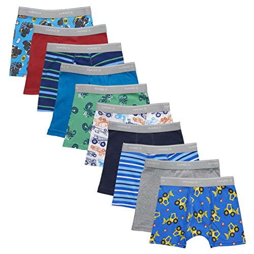 Hanes Boys' and Toddler Comfort Flex and ComfortSoft Boxer Briefs, Multipack