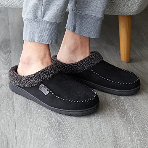 Dearfoams Mens Indoor/Outdoor Breathable Memory Foam Brendan Clog House Shoe Slipper with Wide Widths