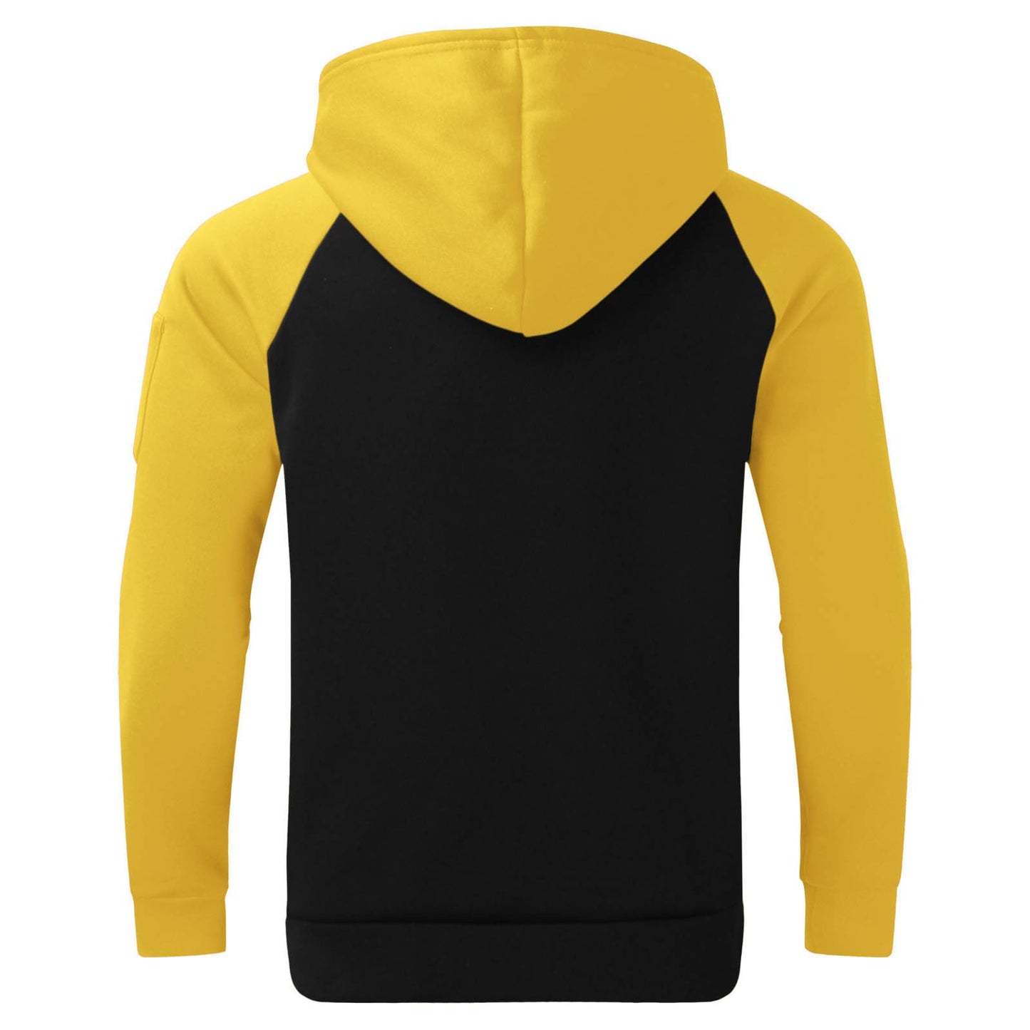 Sweatshirts for Men Trendy Color Block Hoodies Fleece Long Sleeve Hooded Pullover Casual Patchwork Tops with Pocket