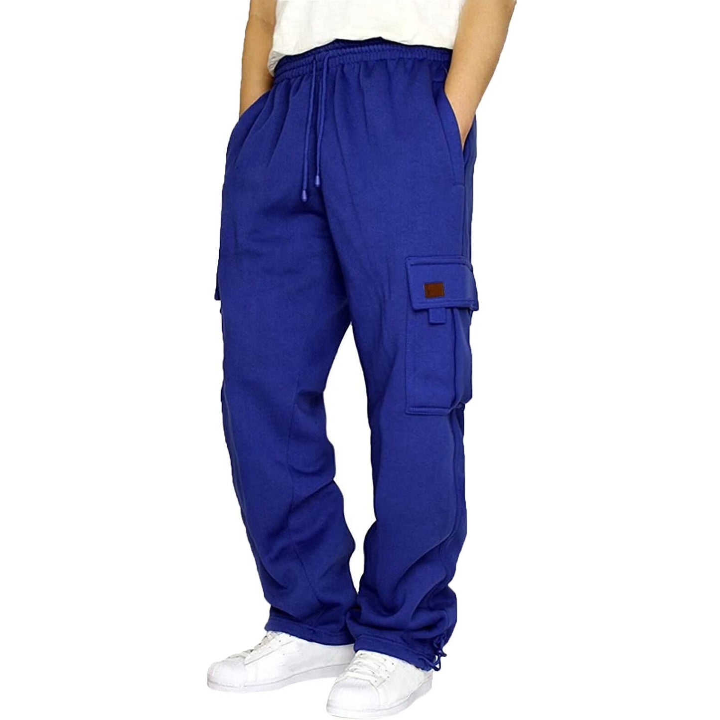 Cargo Sweatpants for Teen Boys 16-18 Mens Heavyweight Cargo Fleece Sweatpants Relaxed Fit Joggers with Pockets Sweat Pants