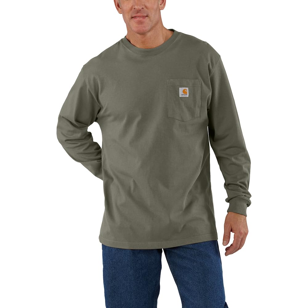 Carhartt Men's Loose Fit Heavyweight Long Sleeve Pocket T-Shirt