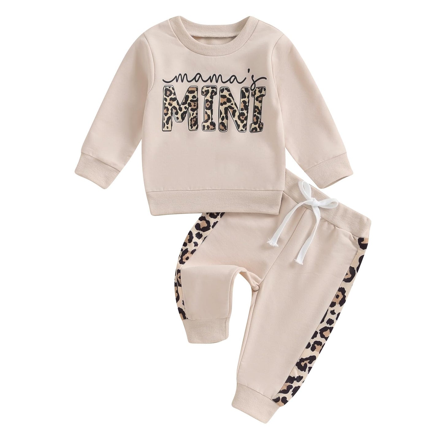 Kupretty Baby Girl Fall Winter Clothes Toddler Outfit Letters Graphic Crewneck Sweatshirts + Joggers Pants Set