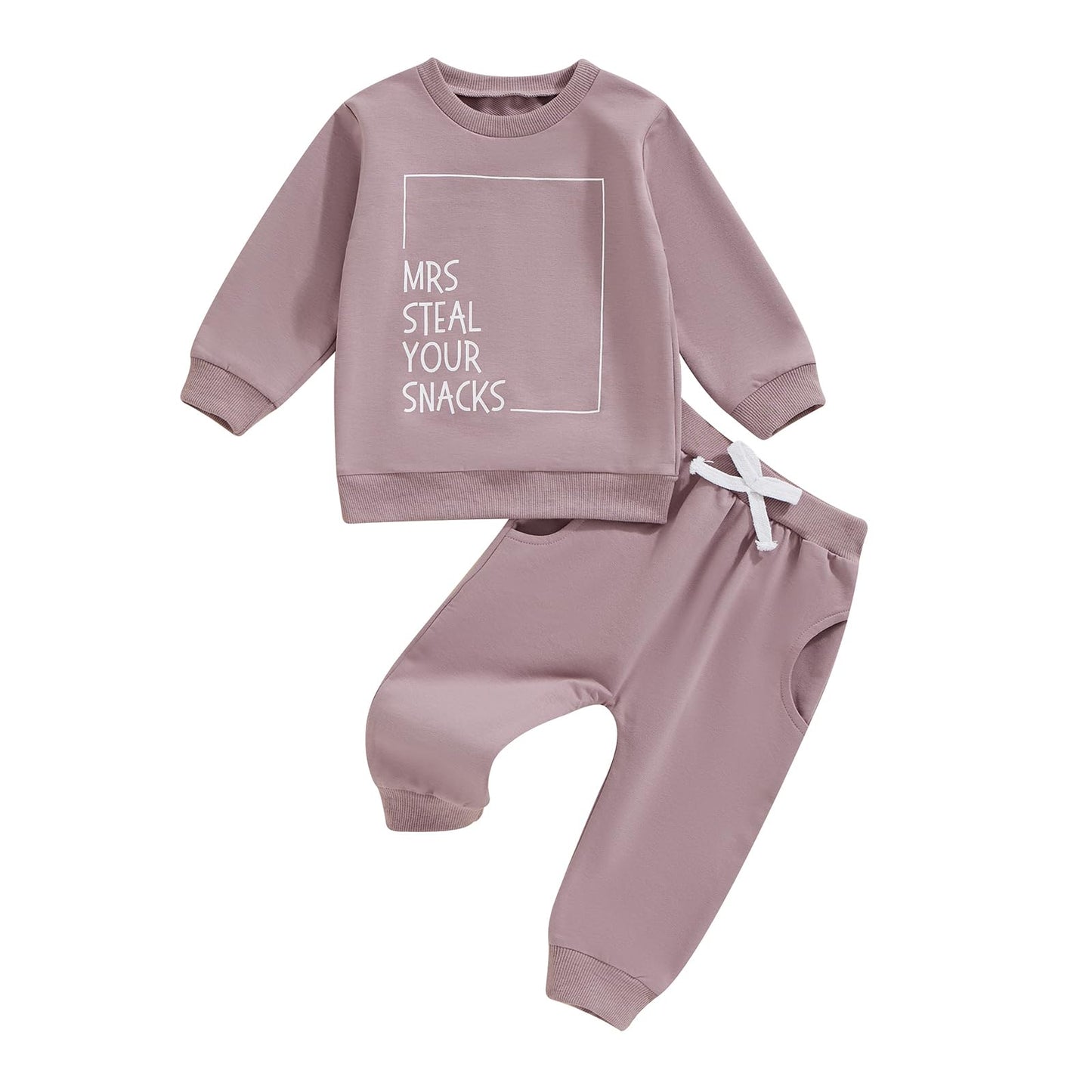 Toddler Baby Girl Fall Winter Outfit Letter Print Long Sleeve Sweatshirts and Stretch Pants Infant Girl Clothes