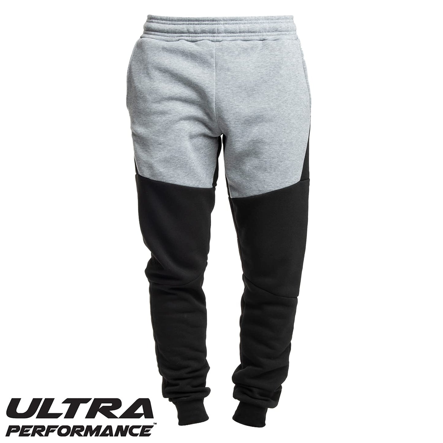 Ultra Performance 3 Pack Fleece Active Tech Joggers for Men, Mens Sweatpants with Zipper Pockets