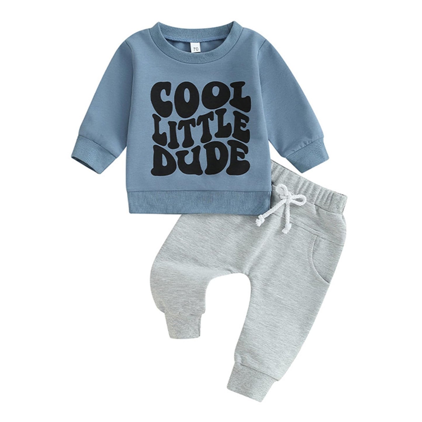 Toddler Baby Boy Sweatshirt Clothes Letter Print Long Sleeve Top+Solid Jogger Pants Infant Casual Outfits Set