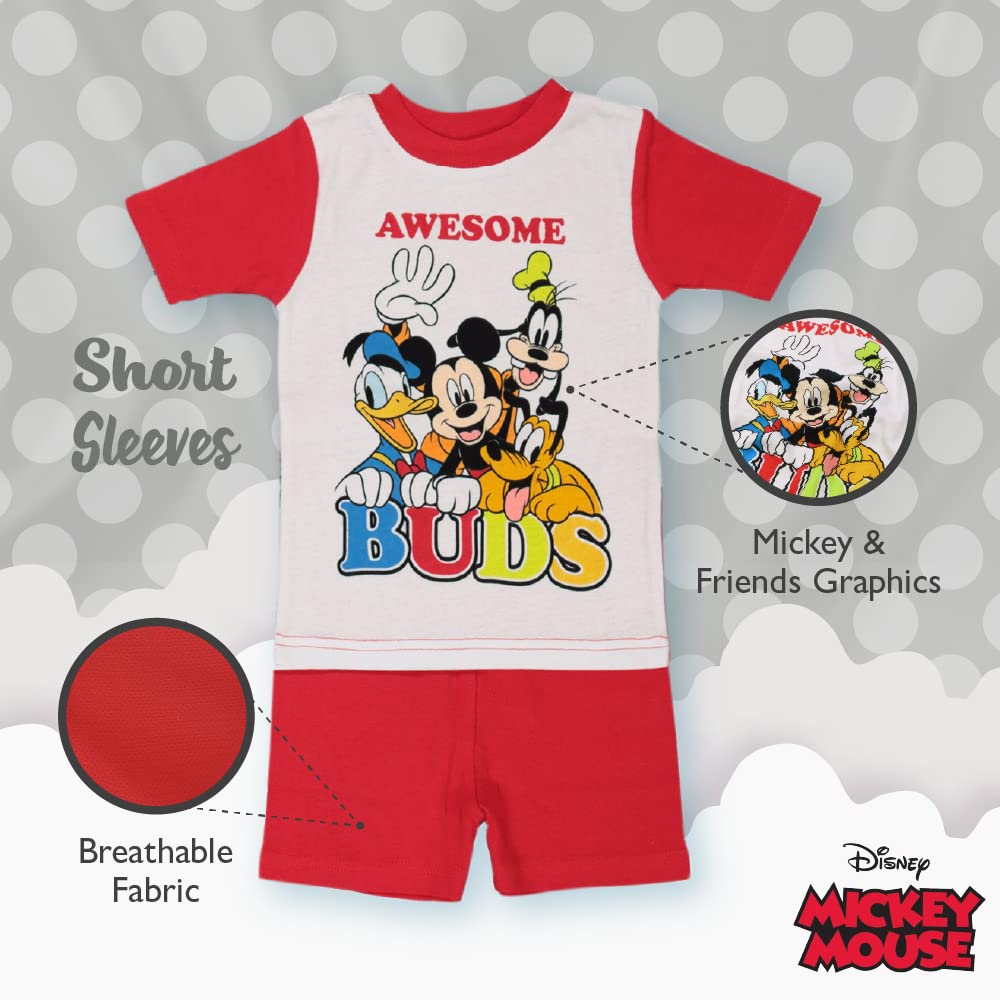 Disney 6-Piece Snug-fit Cotton Pajama Set, Soft & Cute for Kids