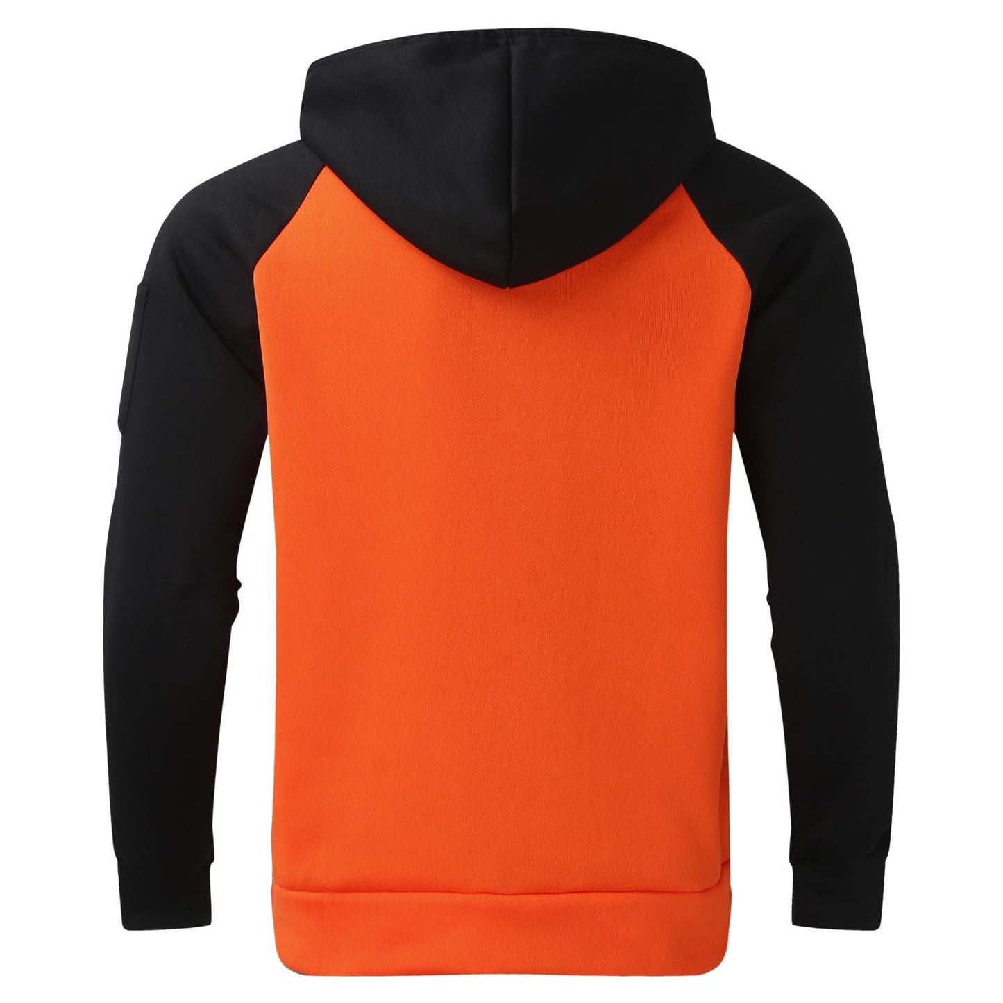 Sweatshirts for Men Trendy Color Block Hoodies Fleece Long Sleeve Hooded Pullover Casual Patchwork Tops with Pocket