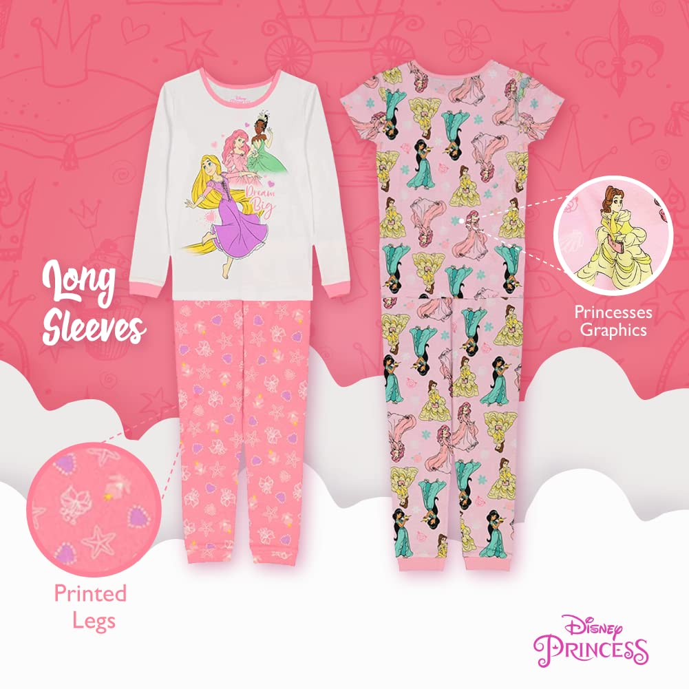 Disney 6-Piece Snug-fit Cotton Pajama Set, Soft & Cute for Kids