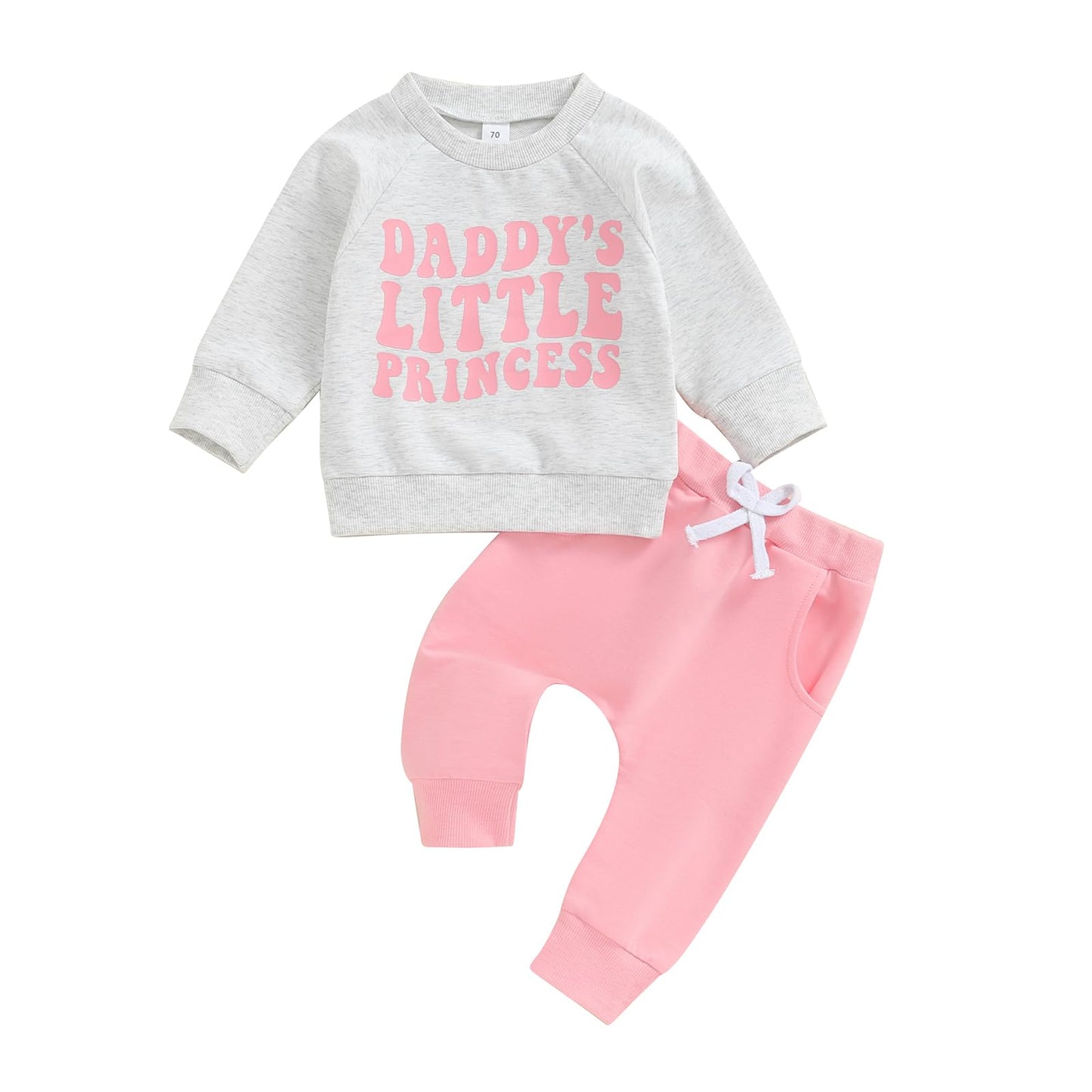 Toddler Baby Girl Fall Winter Outfit Letter Print Long Sleeve Sweatshirts and Stretch Pants Infant Girl Clothes