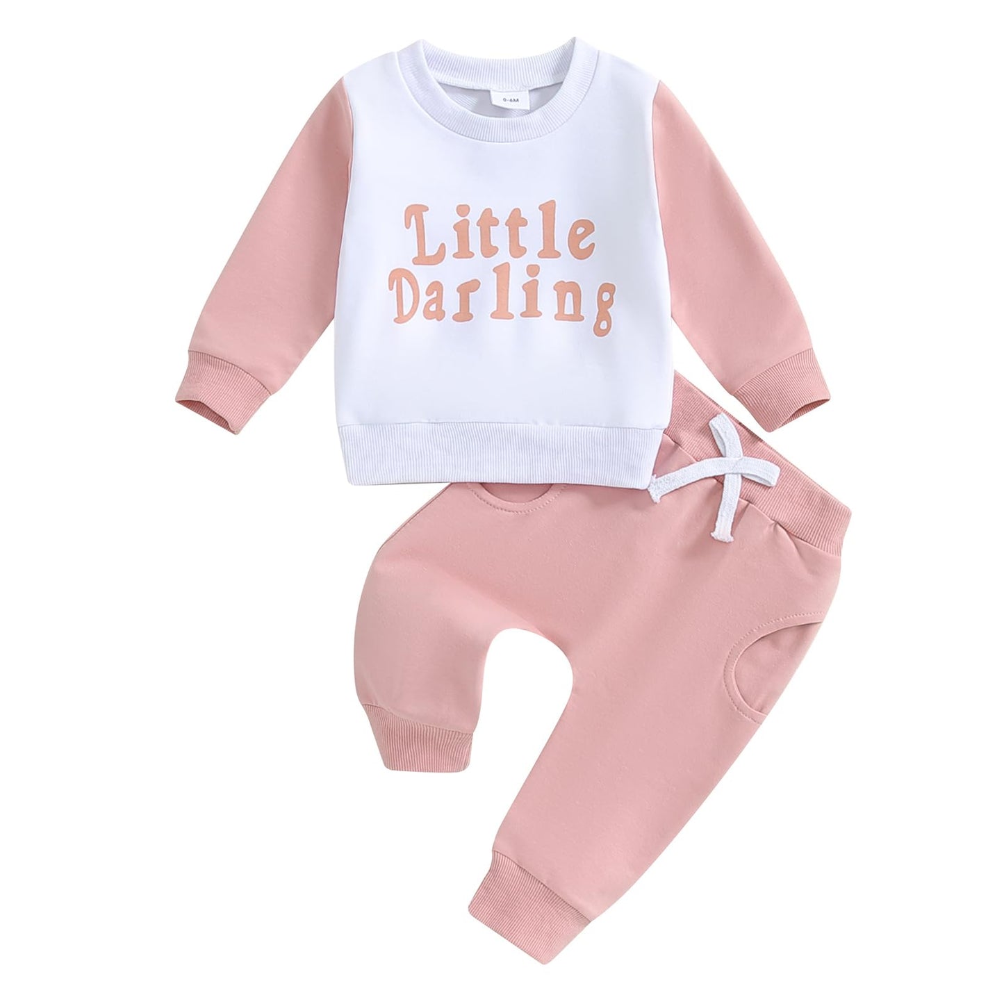 Toddler Baby Girl Fall Winter Outfit Letter Print Long Sleeve Sweatshirts and Stretch Pants Infant Girl Clothes