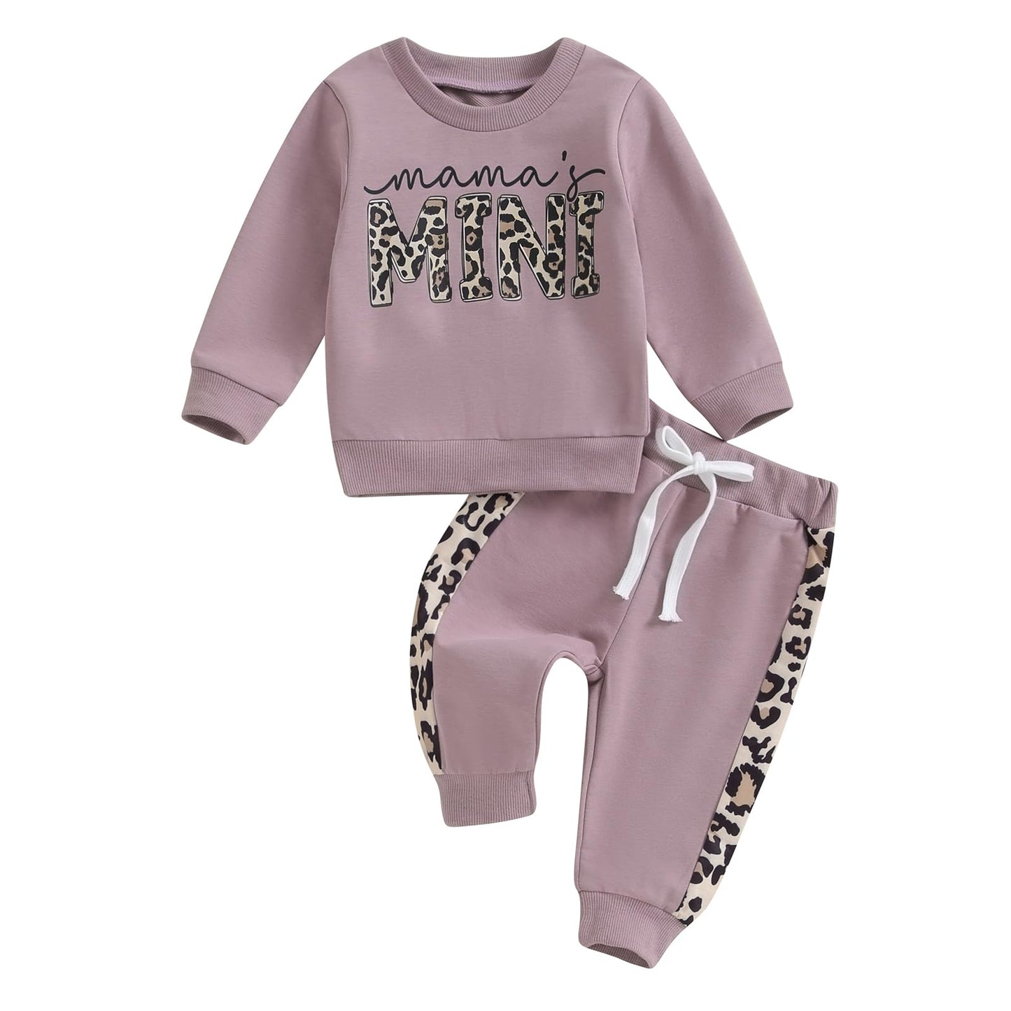 Kupretty Baby Girl Fall Winter Clothes Toddler Outfit Letters Graphic Crewneck Sweatshirts + Joggers Pants Set