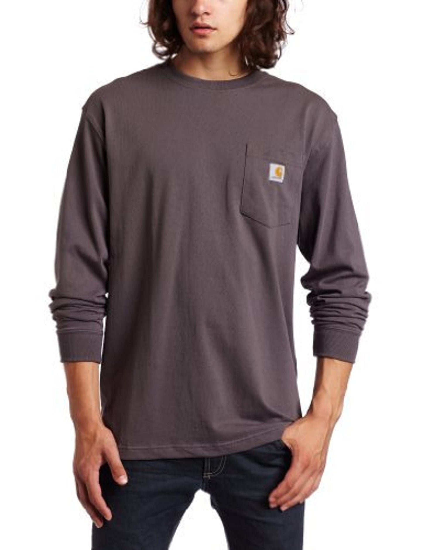 Carhartt Men's Loose Fit Heavyweight Long Sleeve Pocket T-Shirt