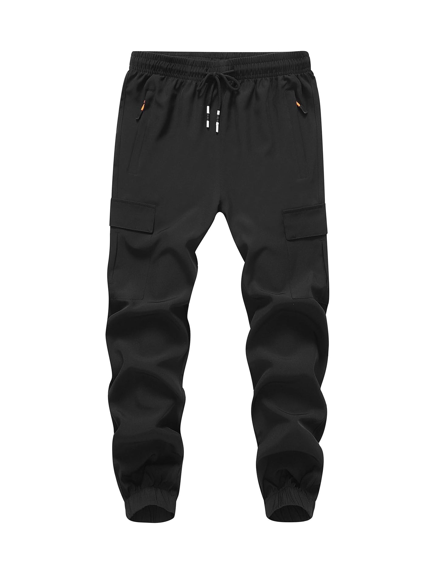 Boy's Cargo Joggers Pants Youth Quick Dry Hiking Lightweight Pants for Sports Outdoor with Zipper Pockets