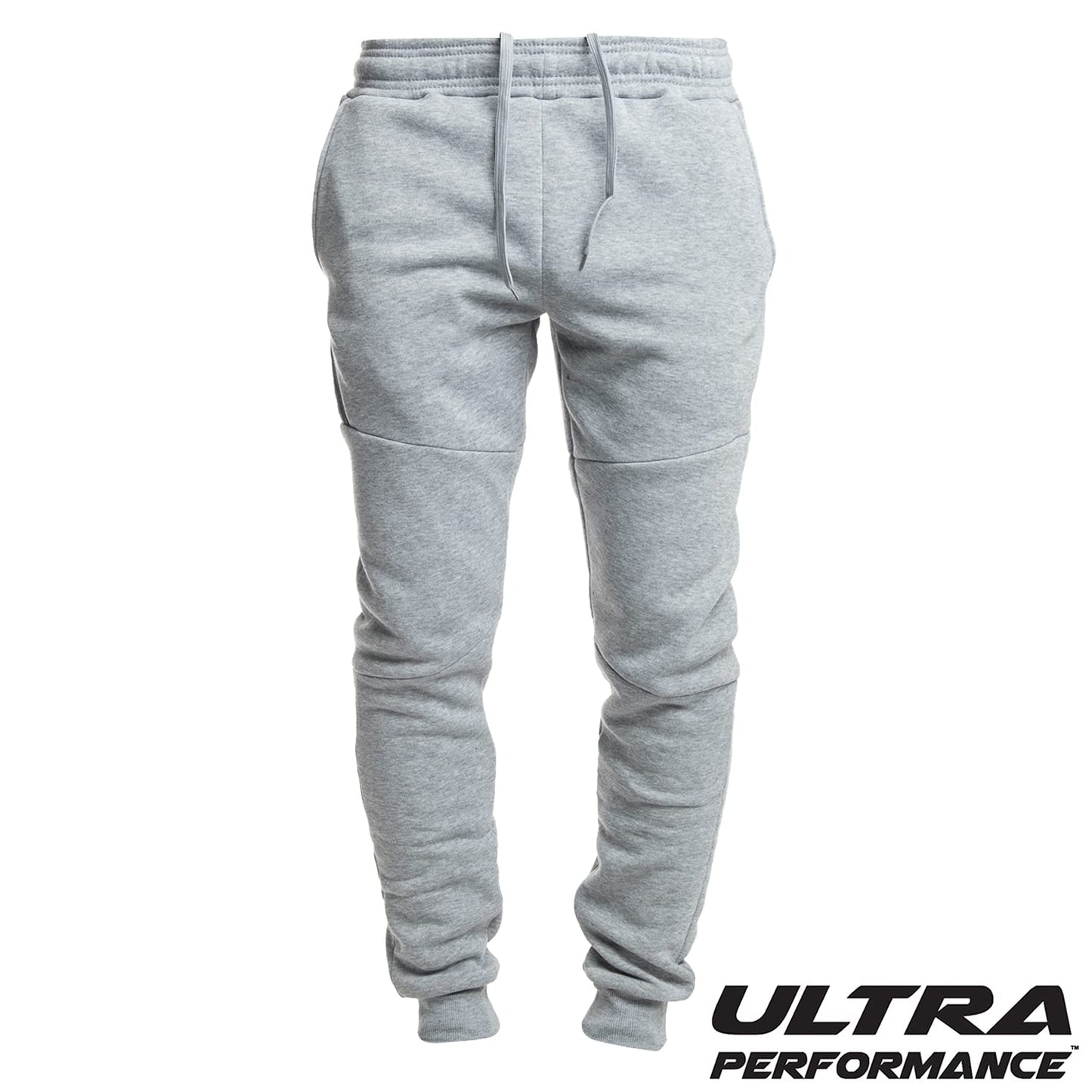 Ultra Performance 3 Pack Fleece Active Tech Joggers for Men, Mens Sweatpants with Zipper Pockets