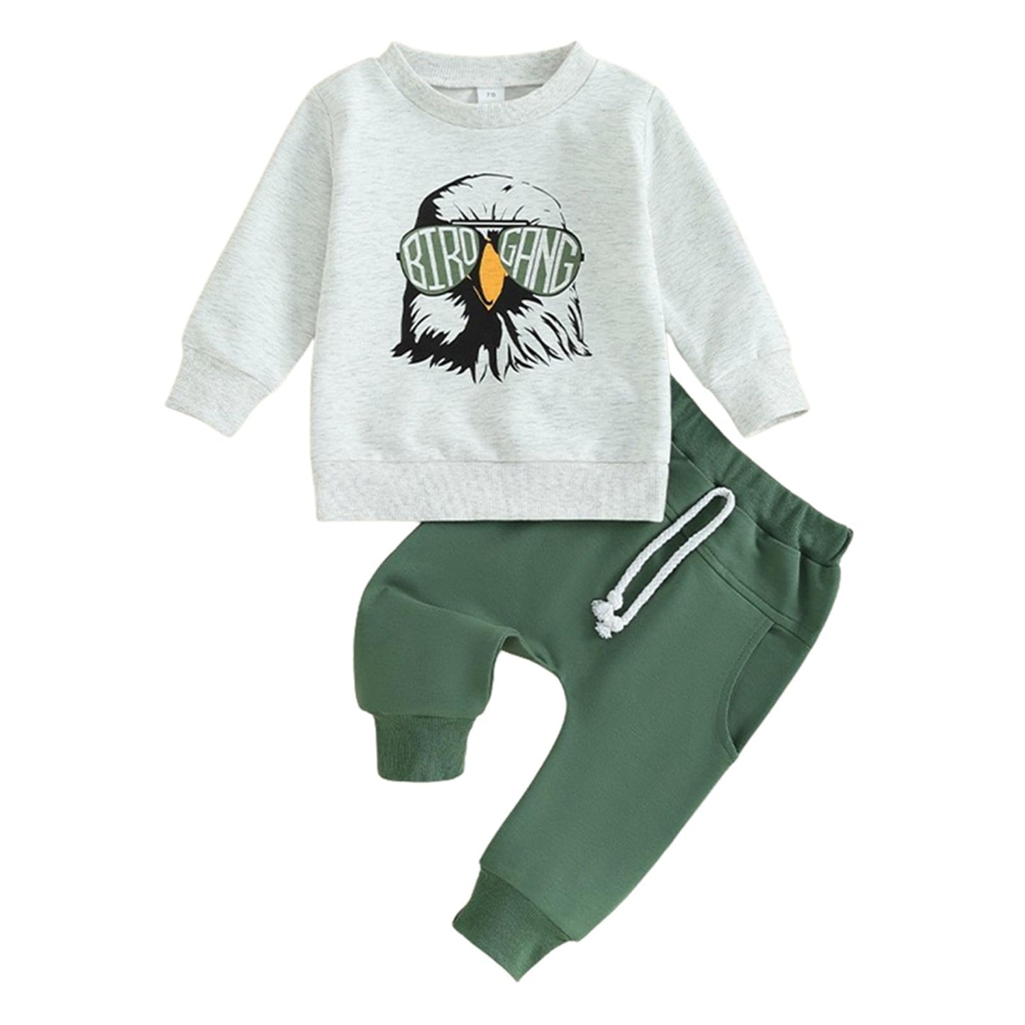 Toddler Baby Boy Sweatshirt Clothes Letter Print Long Sleeve Top+Solid Jogger Pants Infant Casual Outfits Set