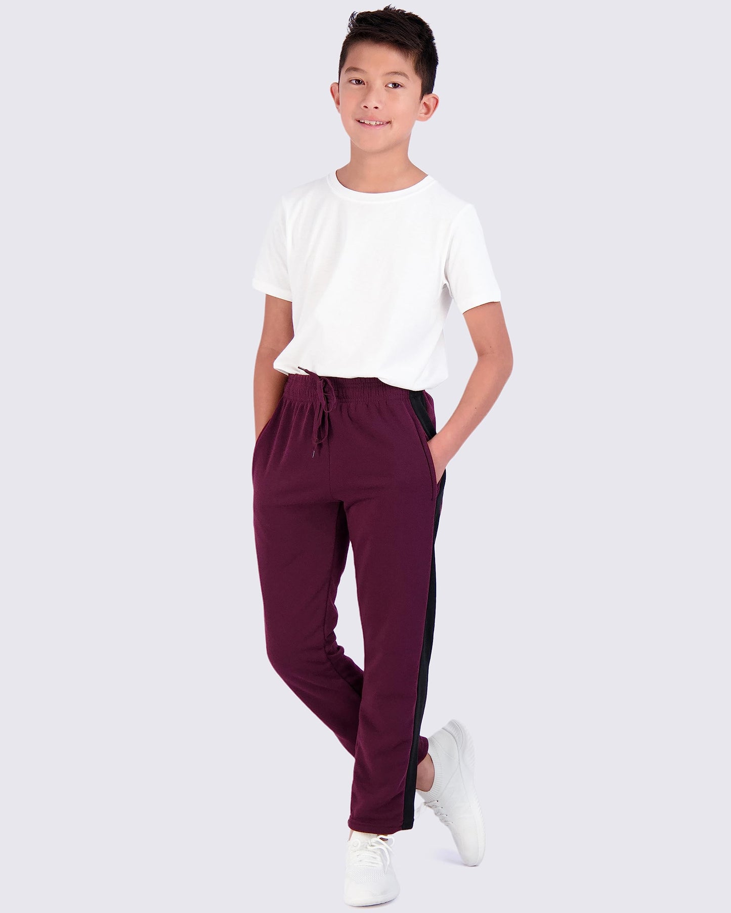 Real Essentials 3 Pack: Boys' Tech Fleece Open Bottom Sweatpants with Pockets