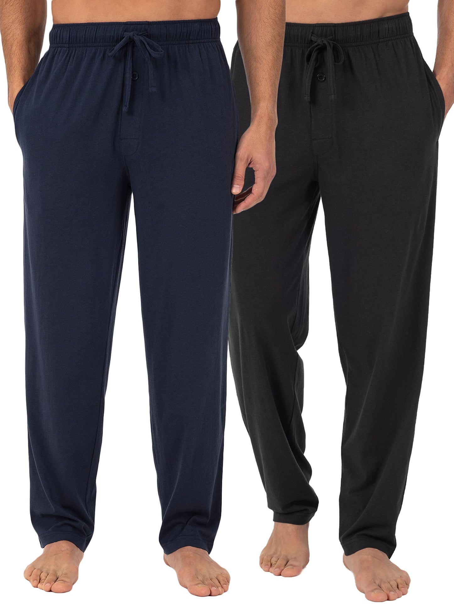 Fruit of the Loom Men's Extended Sizes Jersey Knit Sleep Pajama Lounge Pant (1 & 2 Packs)