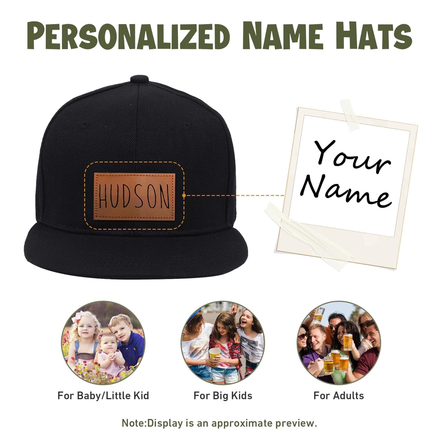 Personalized Baby Baseball Cap Toddler Baseball Hat Baby Hat Toddler Hats for Boys Girls Infant Baseball Cap Kids Sun Hat