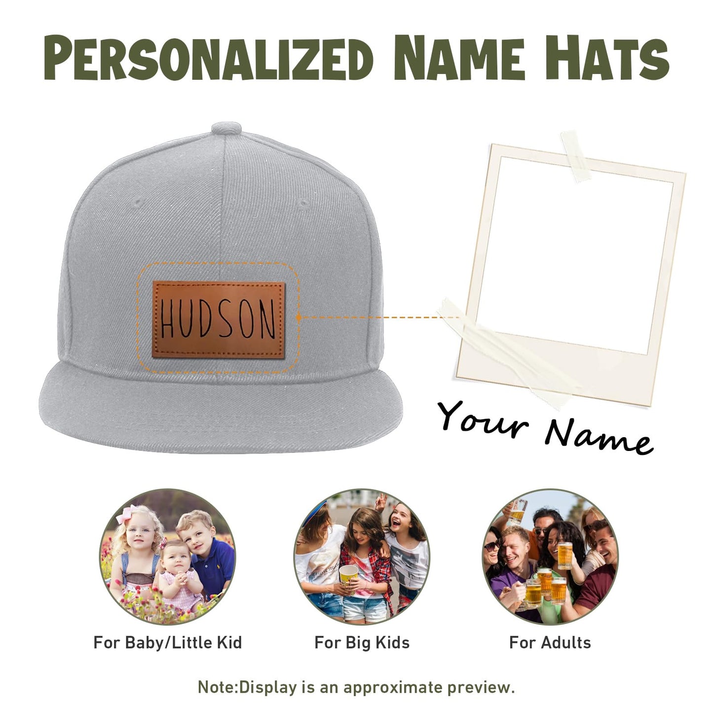 Personalized Baby Baseball Cap Toddler Baseball Hat Baby Hat Toddler Hats for Boys Girls Infant Baseball Cap Kids Sun Hat