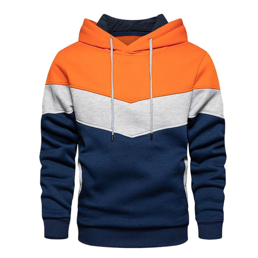 Mens Sweatshirts Trendy Color Block Hoodies Teen Boys Running Workout Pullover 2024 Fall Casual Clothing Fleece Lined