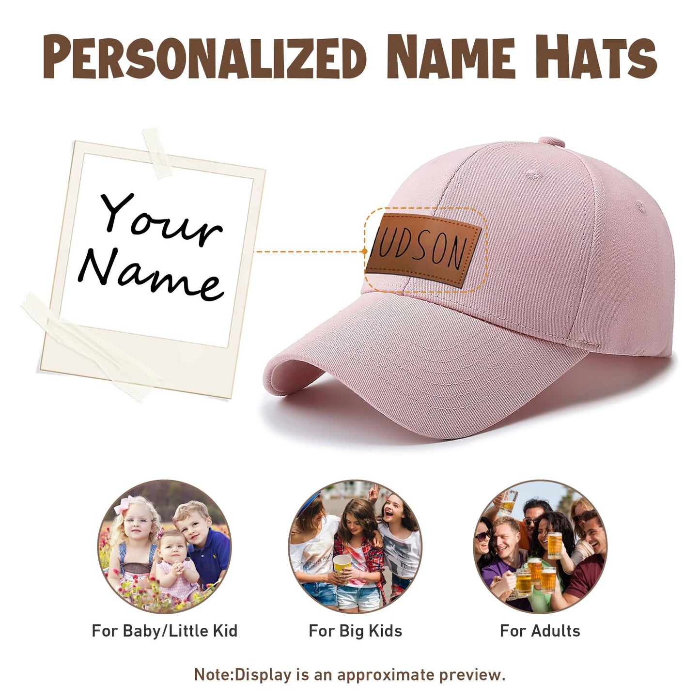 Personalized Baby Baseball Cap Toddler Baseball Hat Baby Hat Toddler Hats for Boys Girls Infant Baseball Cap Kids Sun Hat