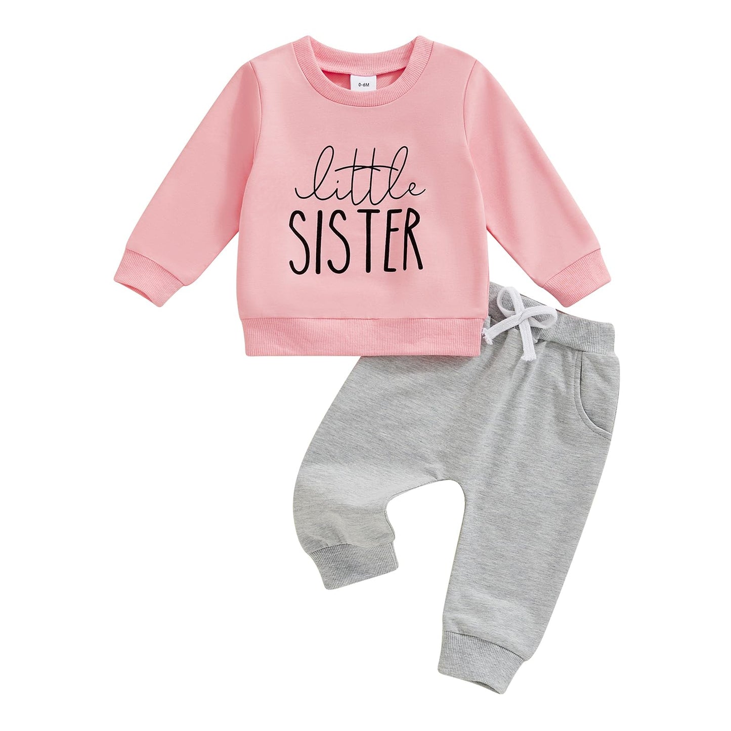 Toddler Baby Girl Fall Winter Outfit Letter Print Long Sleeve Sweatshirts and Stretch Pants Infant Girl Clothes