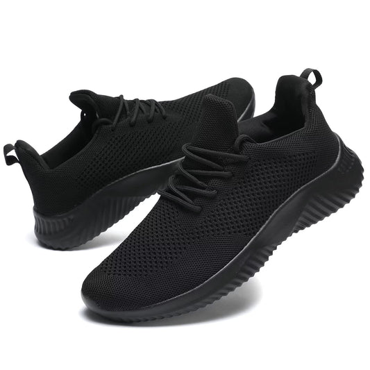 Men's Slip On Running Shoes Fashion Walking Sneakers Mesh Soft Sole Loafers Comfortable & Light-Weight Tennis Work Trainers