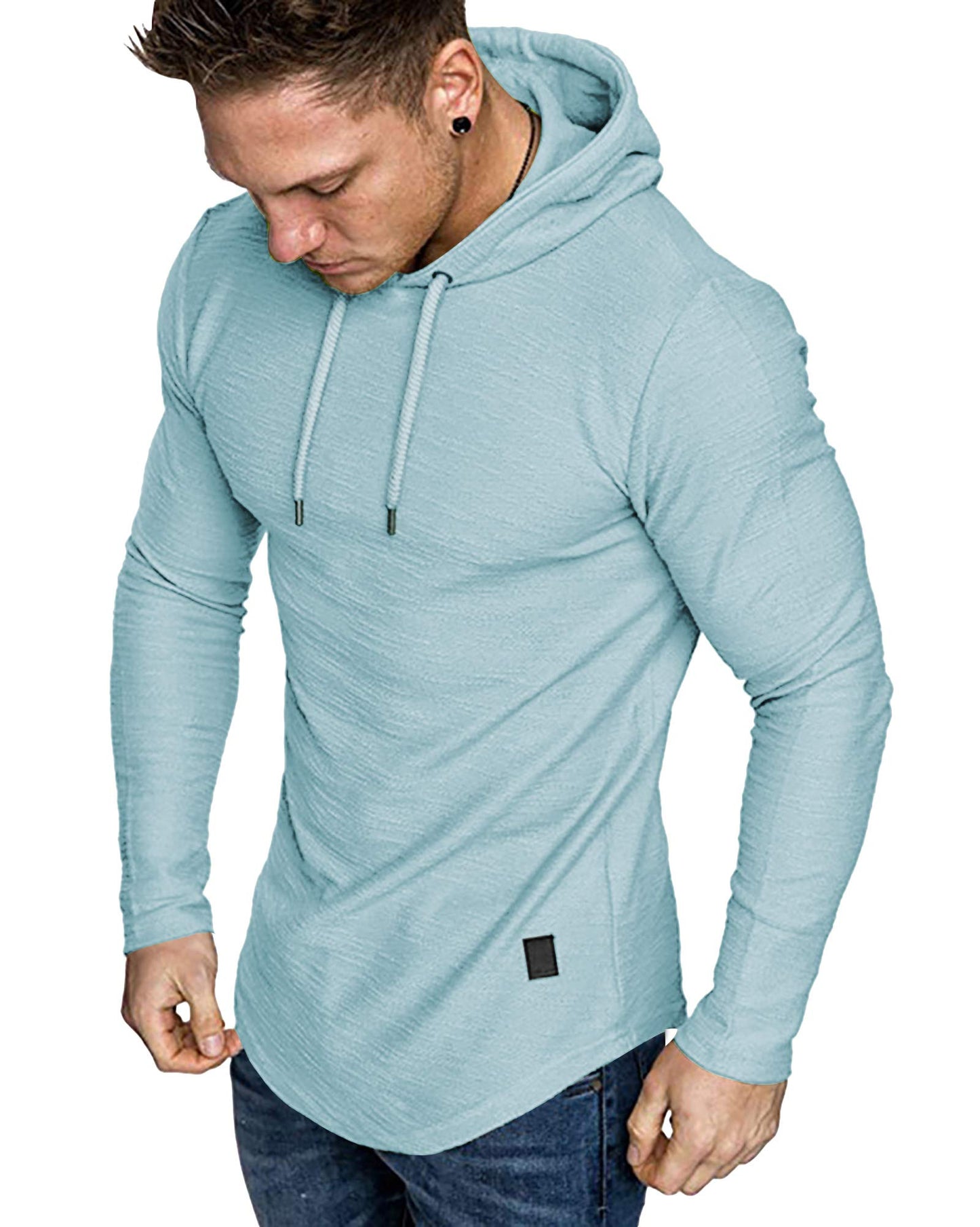 Lexiart Mens Fashion Athletic Hoodies Sport Sweatshirt Solid Color Fleece Pullover