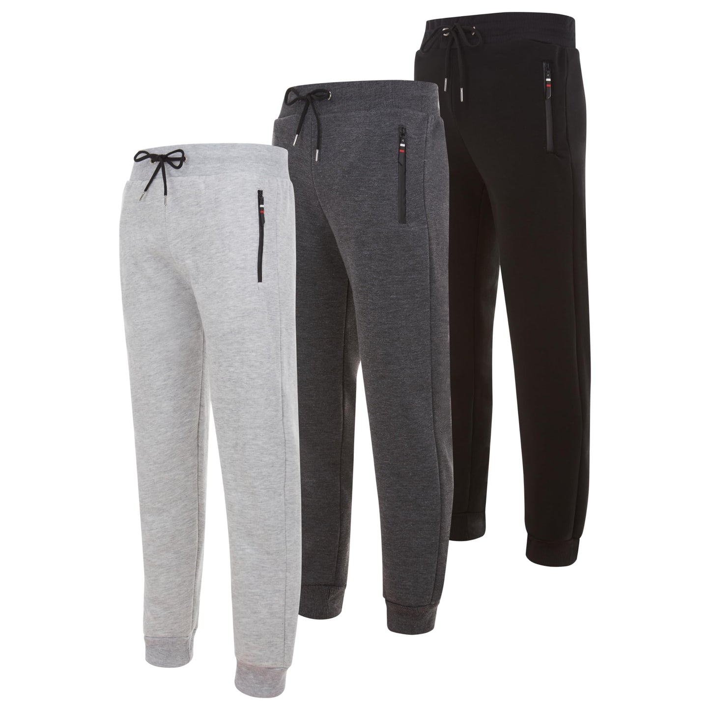 DARESAY Men's Tech Fleece Joggers Dry Fit Performance Sweatpants [3-Pack]