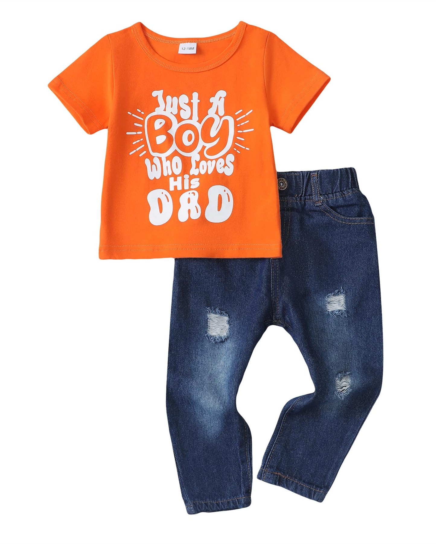 Toddler Boy Clothes Baby Boy Outfit Letter Prints Hoodies Top Ripped Jeans Cute Boys Clothing Set Fall Winter