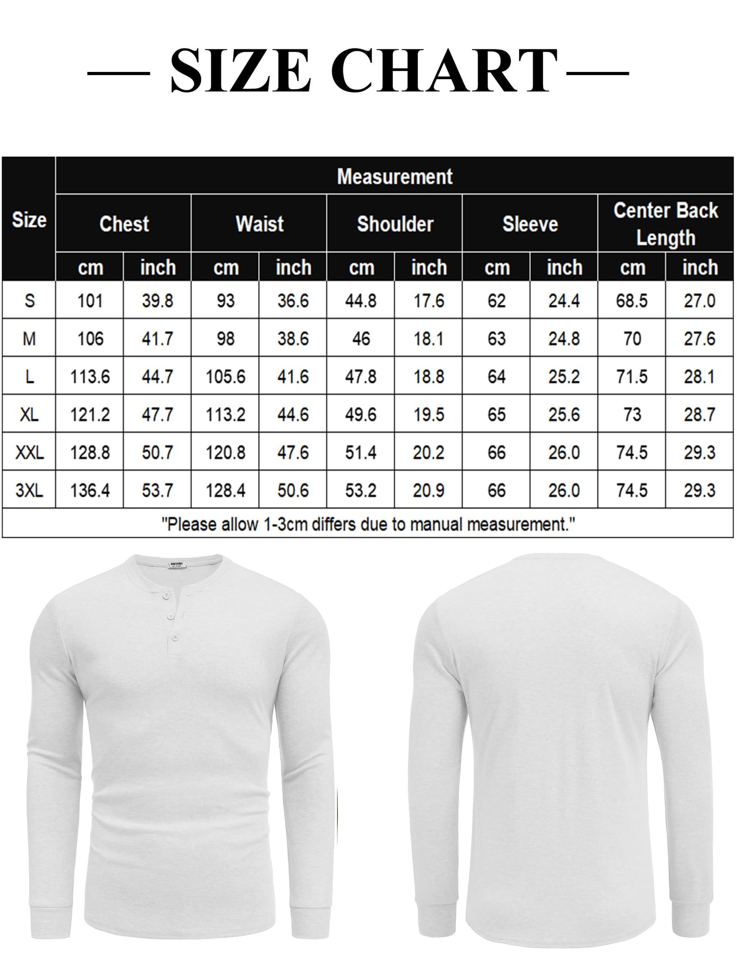 COOFANDY Men's Henley Shirts Long Sleeve Button T-Shirt Lightweight Fashion Casual Pullover Shirt