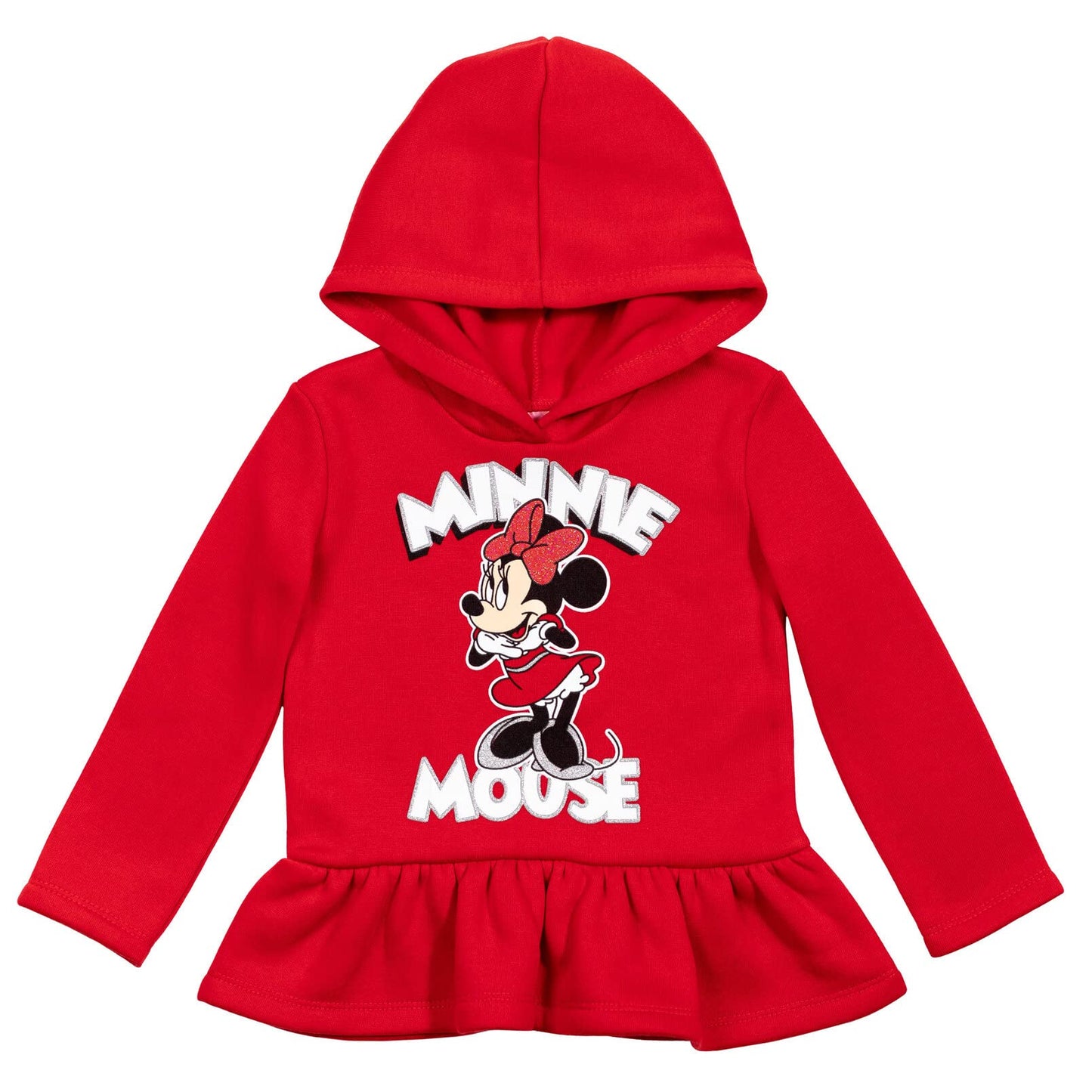 Disney Minnie Mouse Mickey Mouse Pullover Fleece Hoodie and Leggings Outfit Set Infant to Big Kid Sizes (12 Months - 14-16)