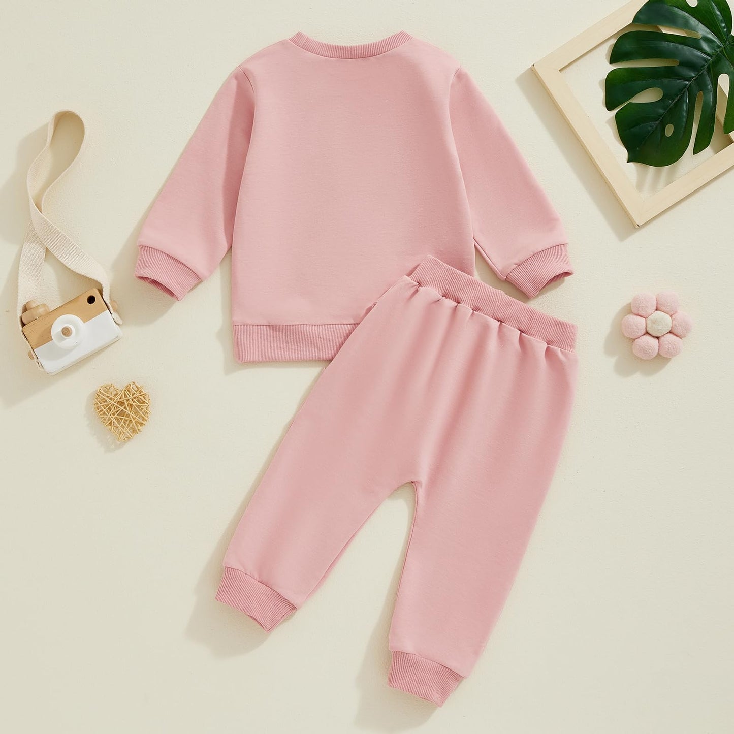 Toddler Baby Girl Fall Winter Outfit Letter Print Long Sleeve Sweatshirts and Stretch Pants Infant Girl Clothes