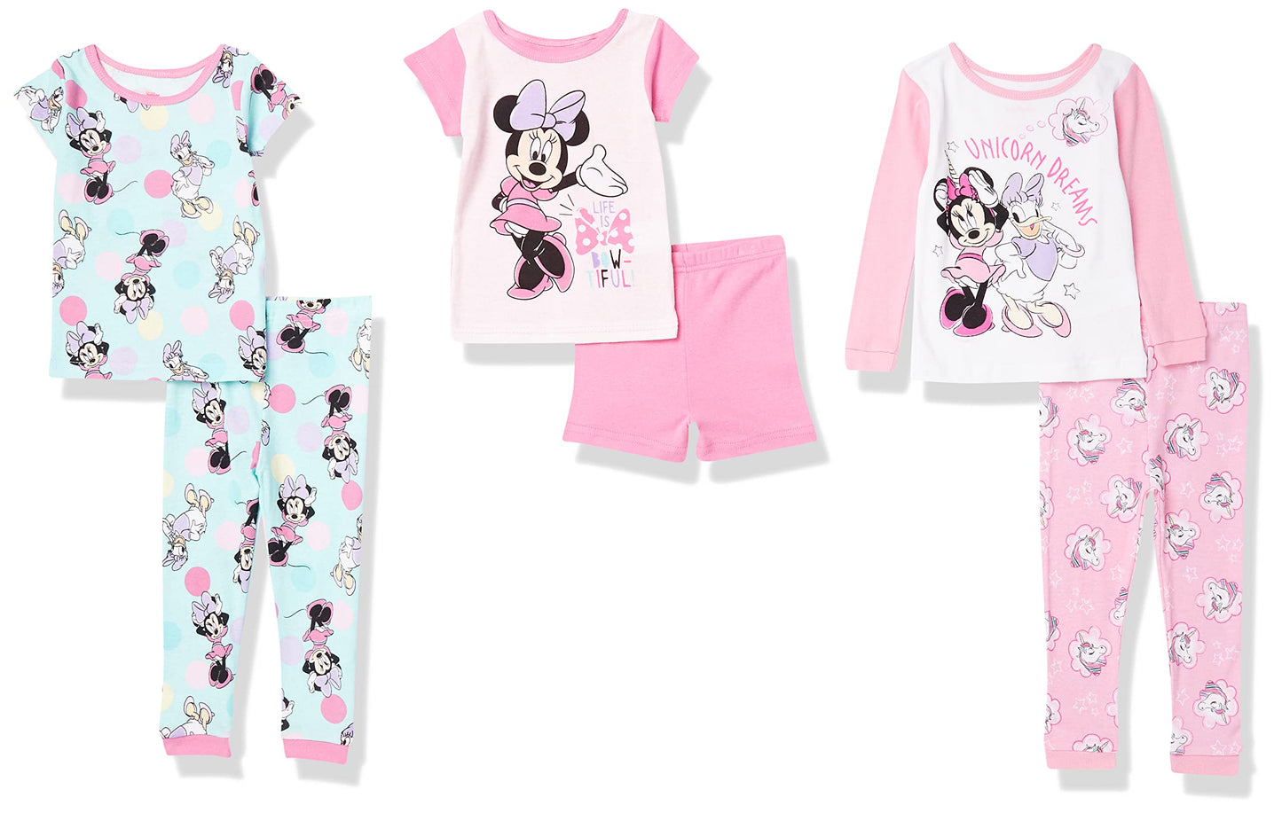 Disney 6-Piece Snug-fit Cotton Pajama Set, Soft & Cute for Kids