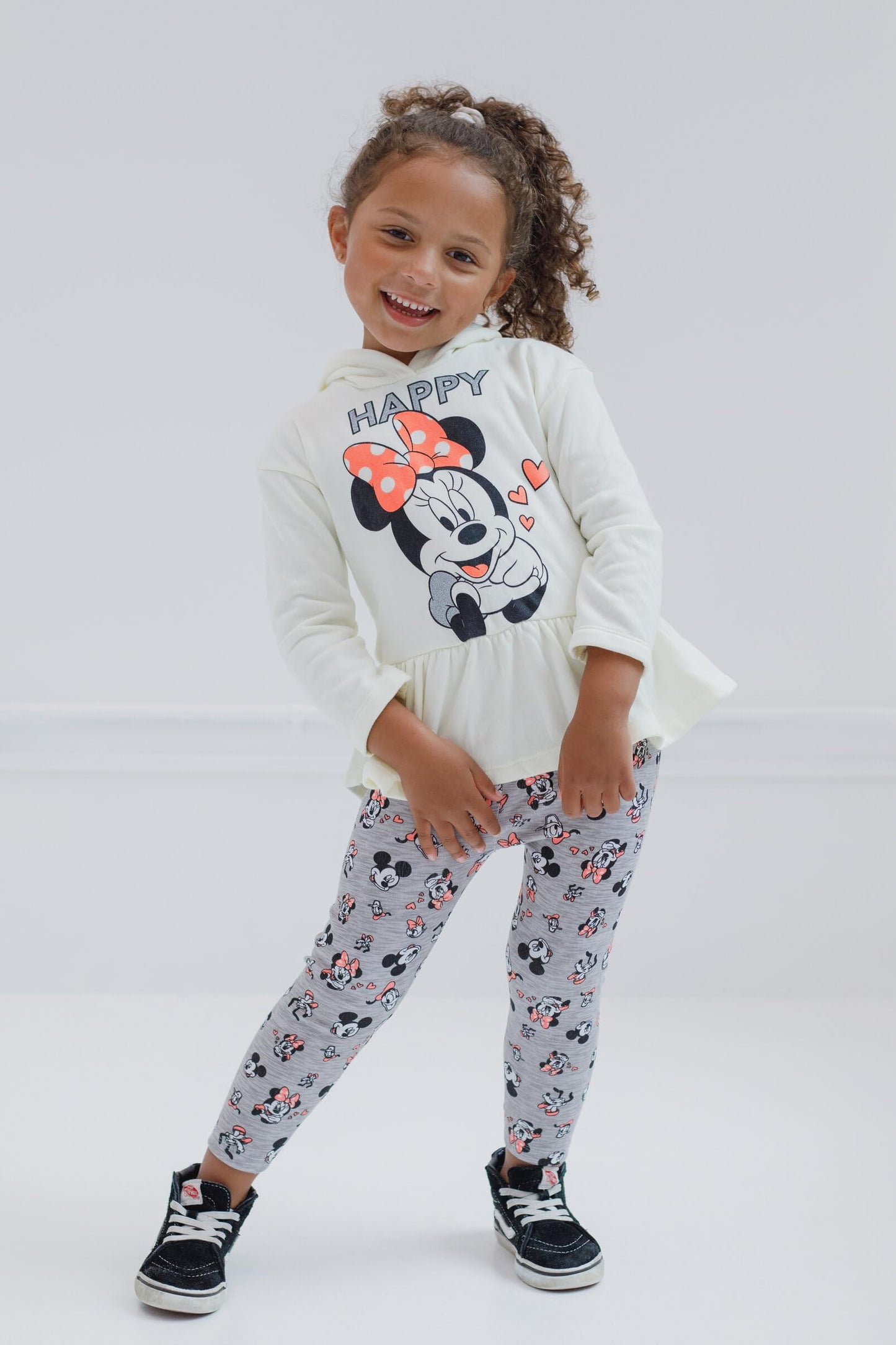 Disney Minnie Mouse Mickey Mouse Pullover Fleece Hoodie and Leggings Outfit Set Infant to Big Kid Sizes (12 Months - 14-16)