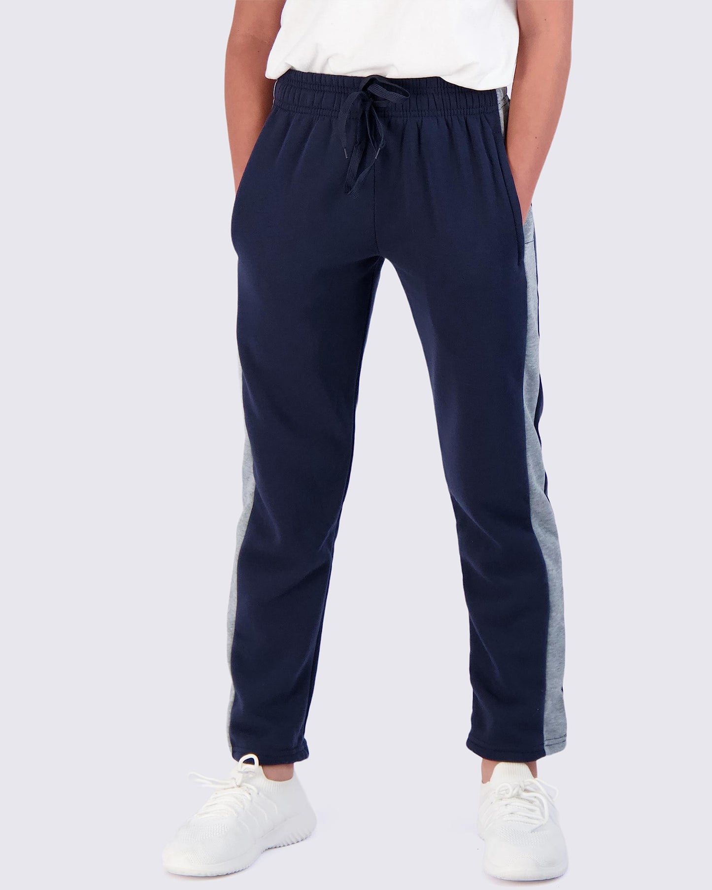 Real Essentials 3 Pack: Boys' Tech Fleece Open Bottom Sweatpants with Pockets