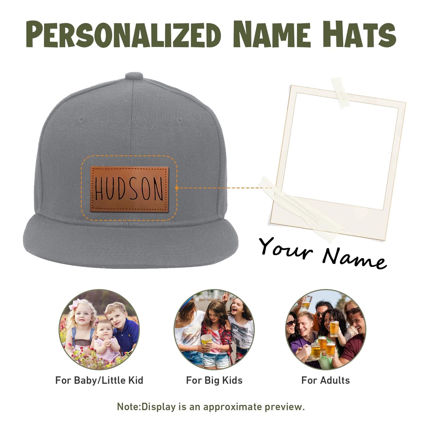 Personalized Baby Baseball Cap Toddler Baseball Hat Baby Hat Toddler Hats for Boys Girls Infant Baseball Cap Kids Sun Hat