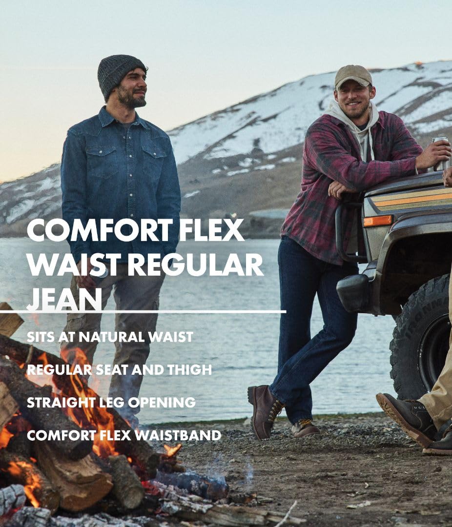 Wrangler Men's Regular Fit Comfort Flex Waist Jean