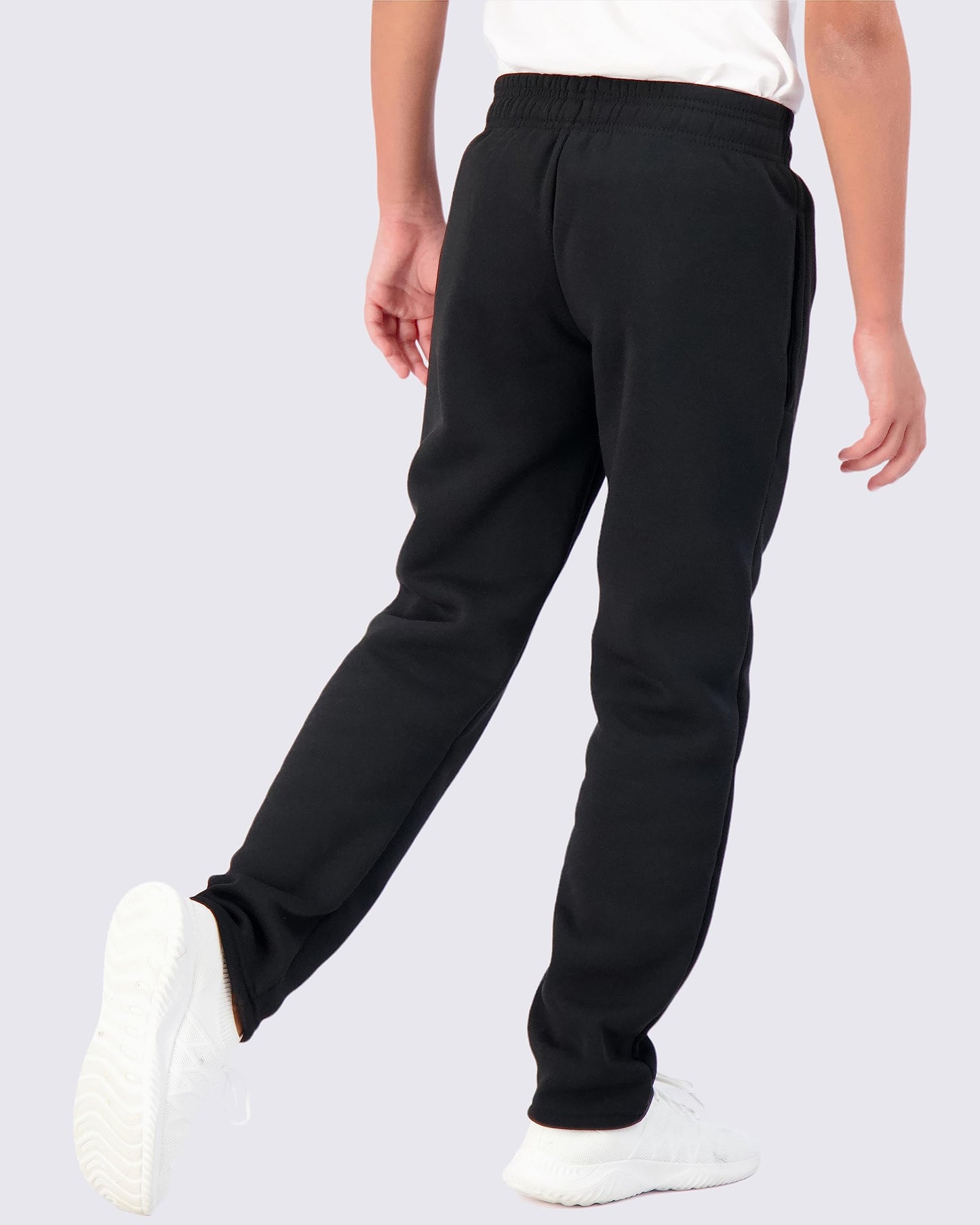 Real Essentials 3 Pack: Boys' Tech Fleece Open Bottom Sweatpants with Pockets