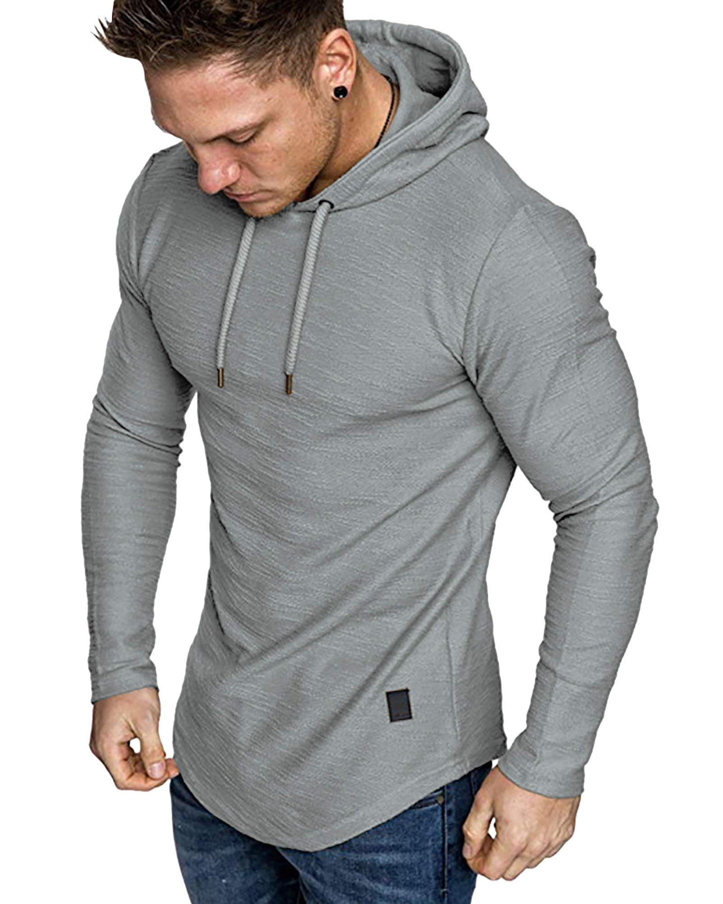 Lexiart Mens Fashion Athletic Hoodies Sport Sweatshirt Solid Color Fleece Pullover